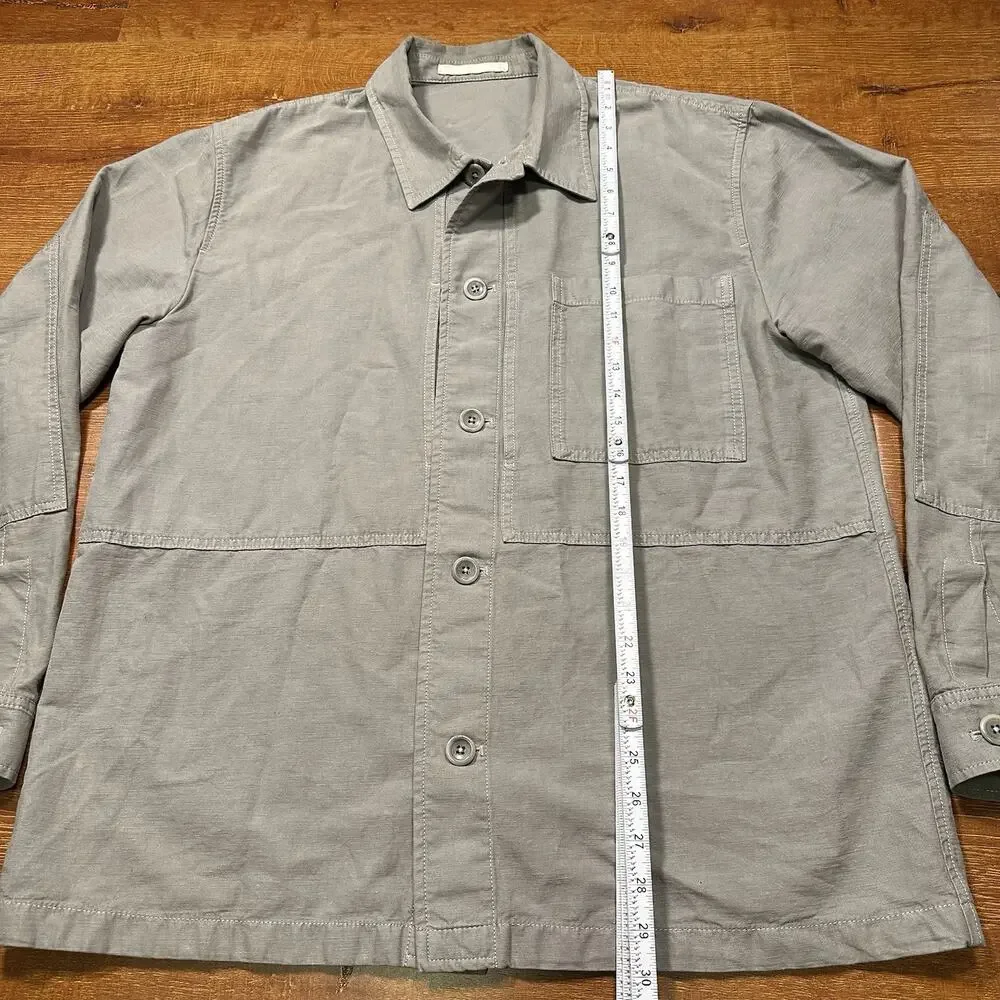 Norse Projects Kyle Overshirt Jacket Mens XL Gray Linen Cotton Layer Utility Alt